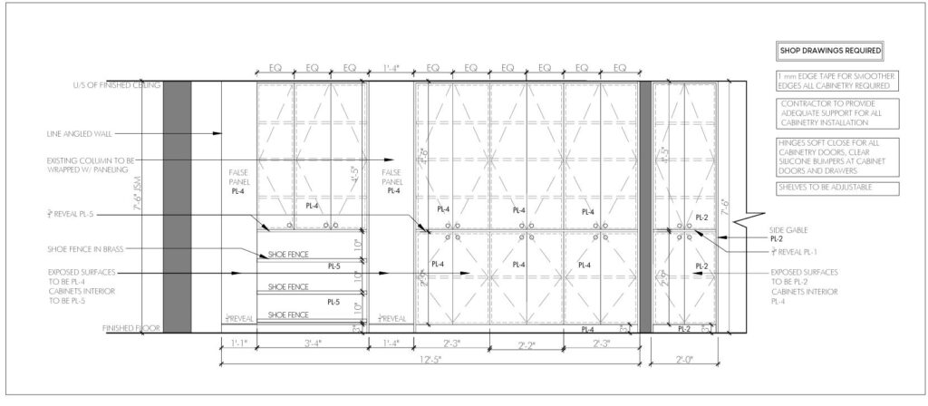 Millwork Drawing Custom Cabinets 